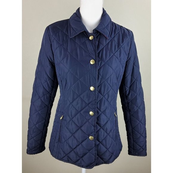 Crown & Ivy Women's Quilted Padded Jacket Navy Size XS - Picture 1 of 5
